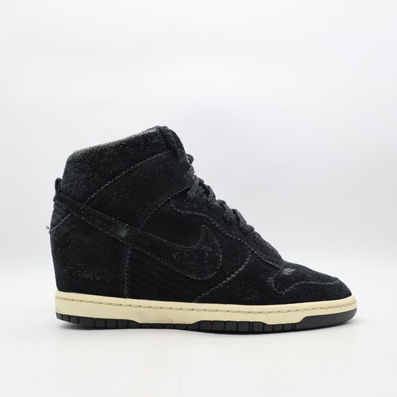Nike Dunk Sky High Women's Size 9 Black Court Hidden Wedge Shoes 528899-014 - Picture 1 of 9